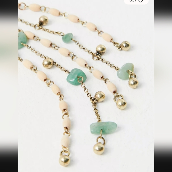 NWT - Free People, Distractions Ear Party, Gold/Jade/Neutral -$30 - Picture 4 of 7